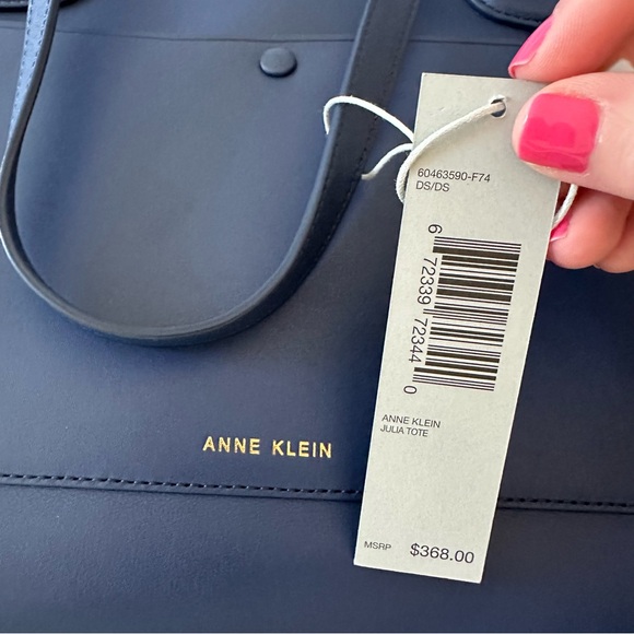 Anne Klein Julia East/West Large Calf Hair and LEATHER Tote - Picture 7 of 13